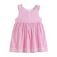 PINK SEERSUCKER A-LINE DRESS