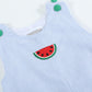 LIGHT BLUE SEERSUCKER WATERMELON SHORTALLS