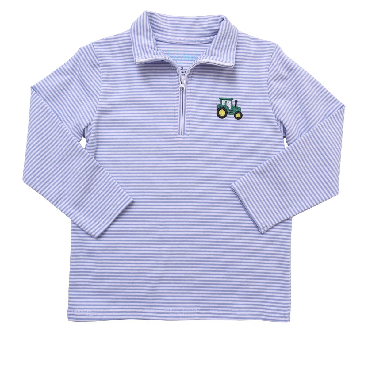 BOYS ZIP PULLOVER - TRACTOR