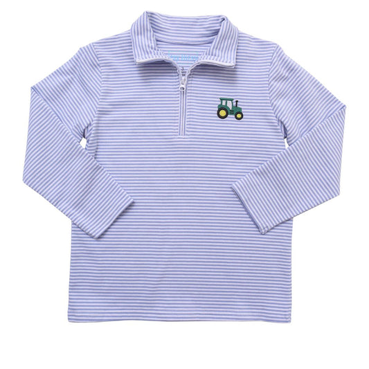BOYS ZIP PULLOVER - TRACTOR