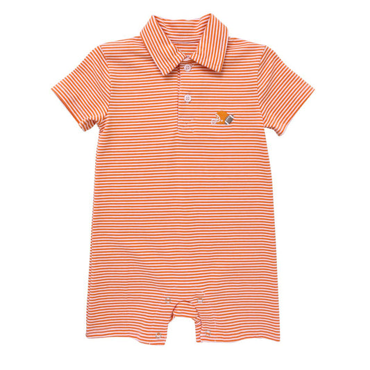 GAME DAY ROMPER - ORANGE