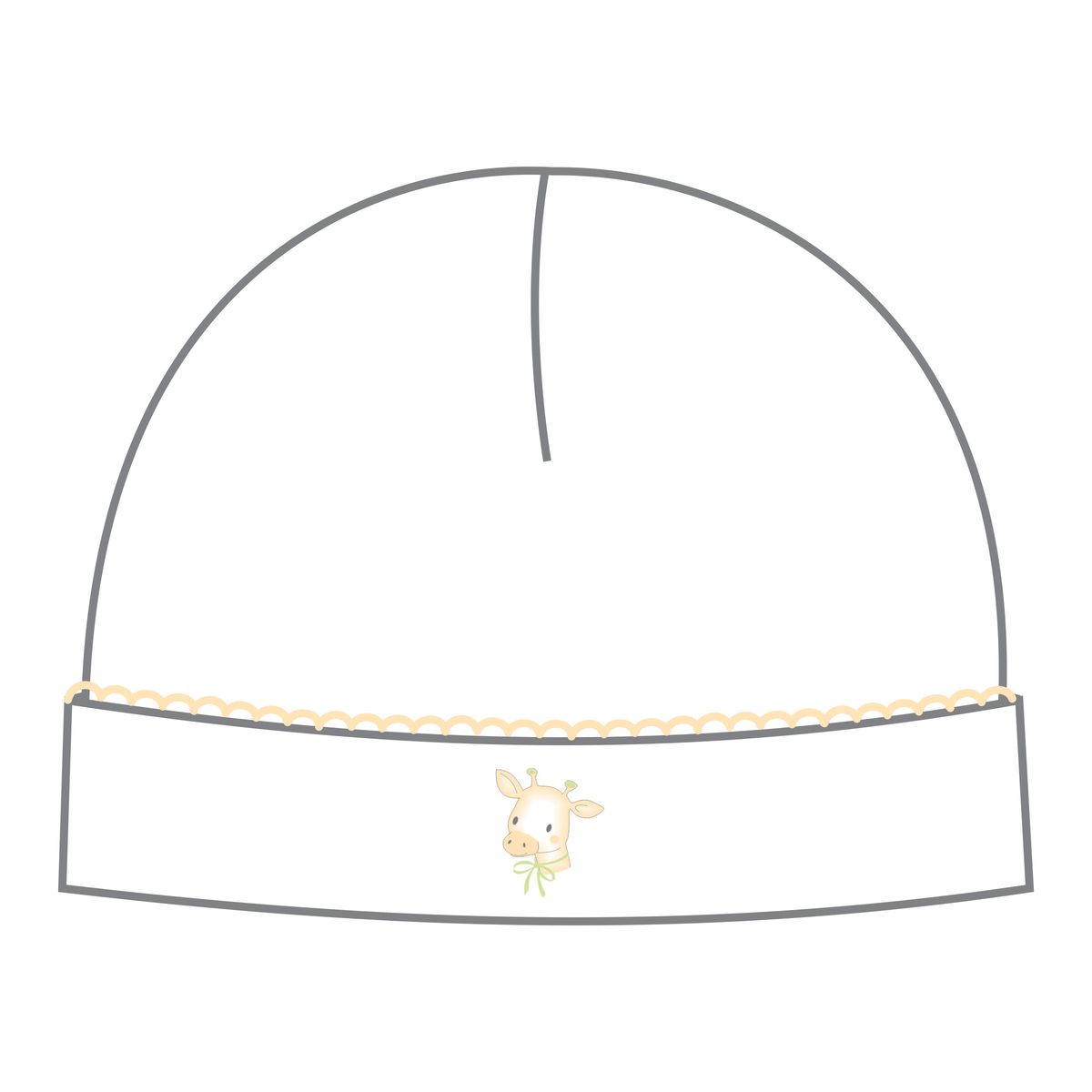 VINTAGE GIRAFFE YELLOW HAT