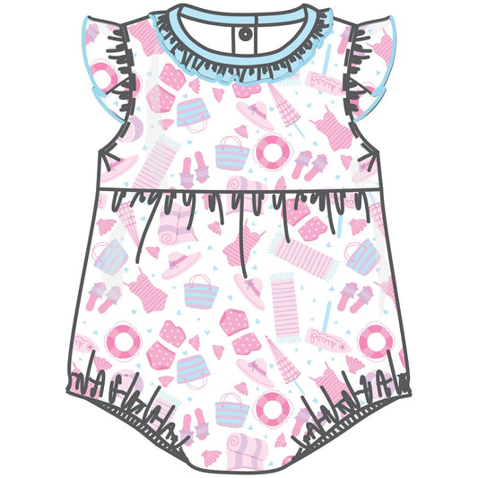 BEACH BABY PINK FLUTTERS BUBBLE