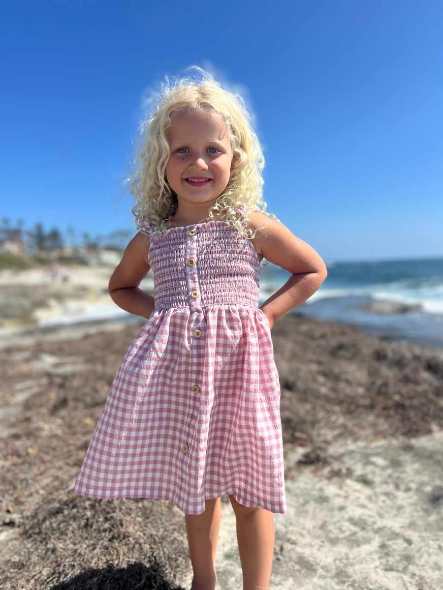 JILL DRESS - ROSE PLAID