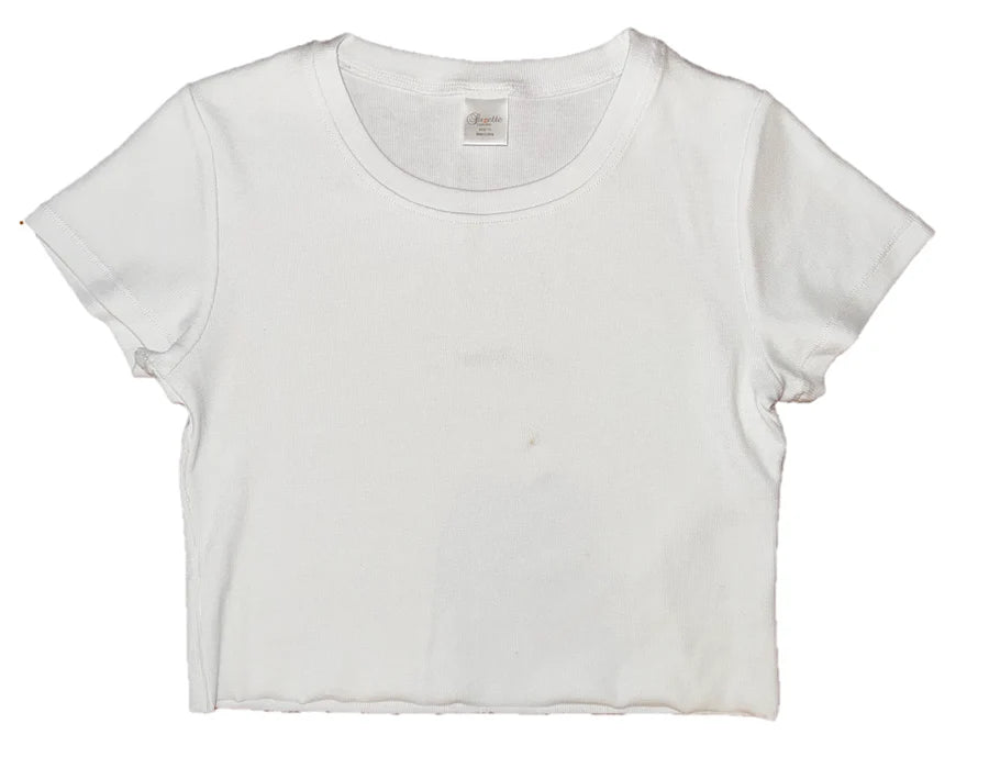 RIBBED BOXY TEE - WHITE