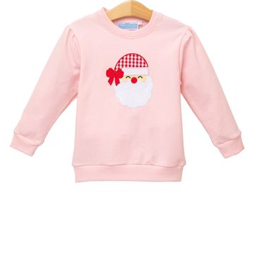 FRENCH TERRY PULLOVER SANTA - PINK
