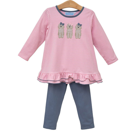 DOG RUFFLE PANT SET