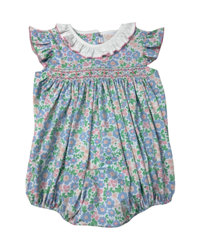 PERIWINKLE PETALS SMOCKED FLUTTER BUBBLE