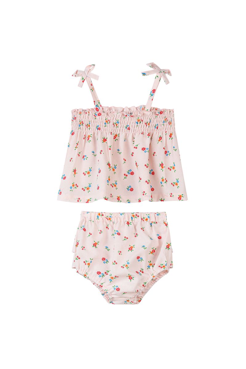 BIANCA SET - PINK GINGHAM FLORAL