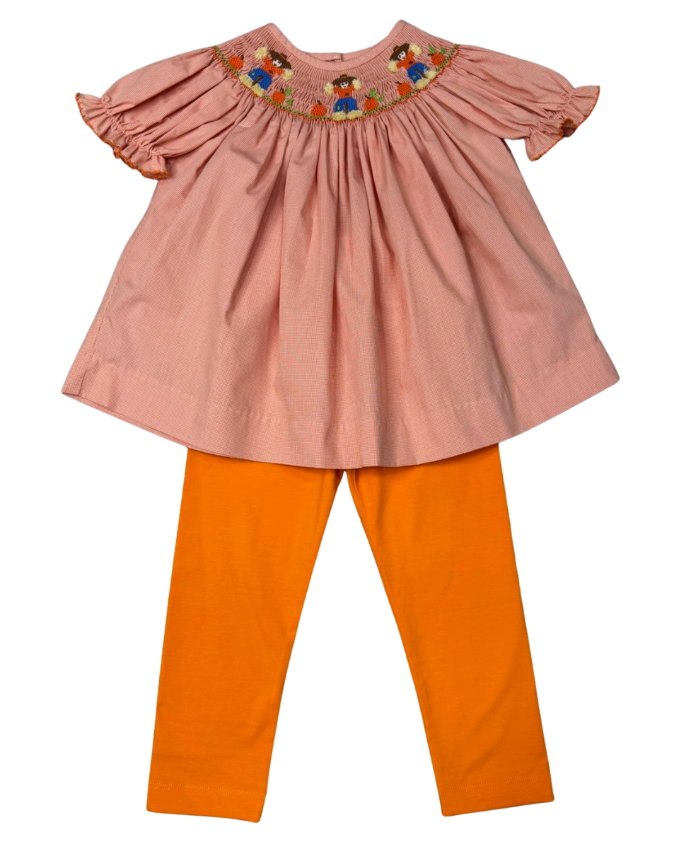 SMOCKED SCARECROW SS BISHOP PANT SET