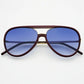 SHAY UNISEX AVIATOR SUNGLASSES - BURDUNDY