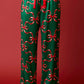 BOW TIE FRONT RUFFLE PAJAMA SET