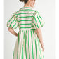 BABY DOLL MINI DRESS - GREEN STRIPE