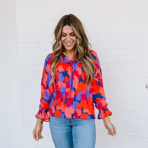 ELENA MIDNIGHT HAZE TOP - ORANGE