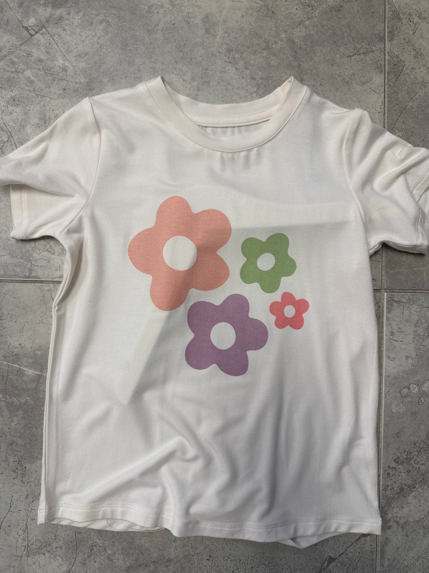 GIRL'S SHORT SLEEVE TEE - SUMMER BLOOMS