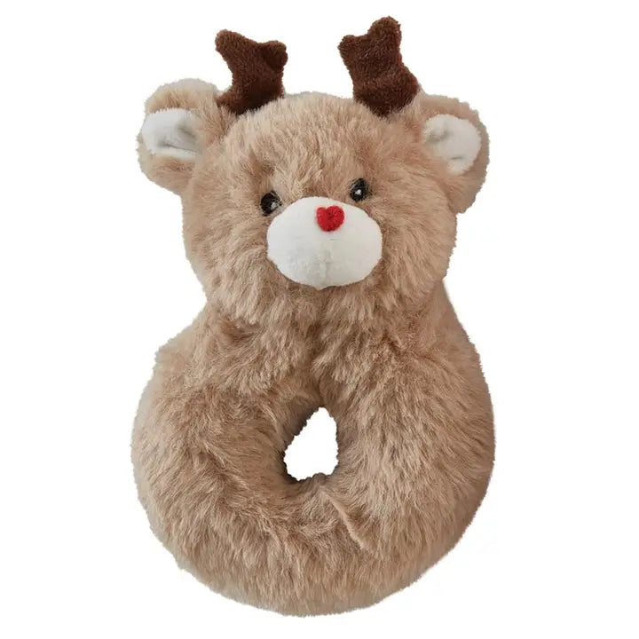 SWADDLE BLANKET + PLUSH REINDEER RATTLE