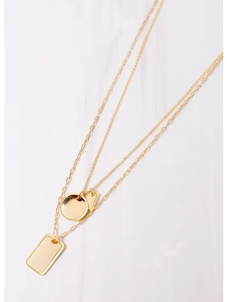WOODINVILLE LAYERED NECKLACE W/ GOLD ACCENTS