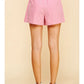 ELASTIC WOVEN SHORTS - DUSTY MAUVE