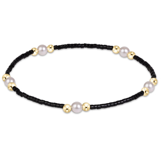 GAMEDAY HOPE PURPOSE PEARL BRACELET - BLACK