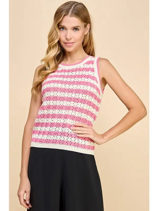 STRIPED TOP - PINK