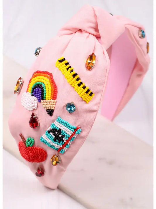 SCHOOL RULES HEADBAND PINK