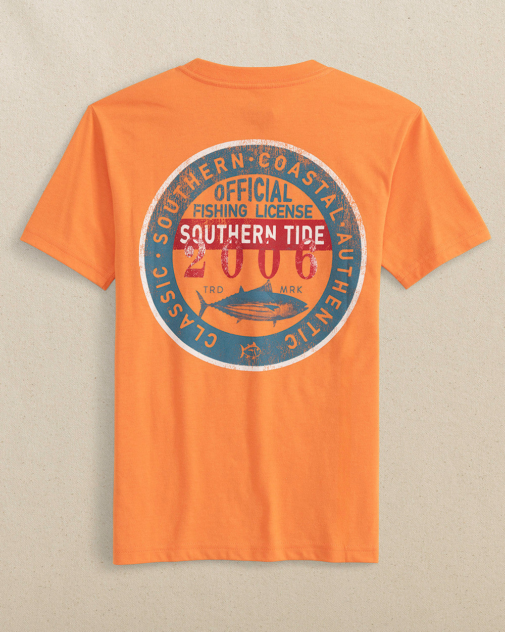 YOUTH OFFICIAL FISHING BADGE TEE - PAPAYA ORANGE