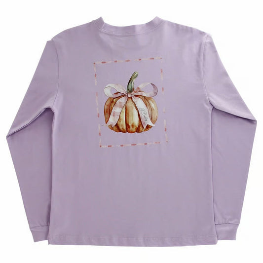 GIRLS LOGO TEE - LAVENDER PUMPKIN