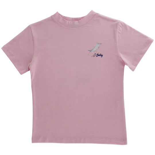GIRLS LOGO TEE BEACH CHAIRS ON SORBET