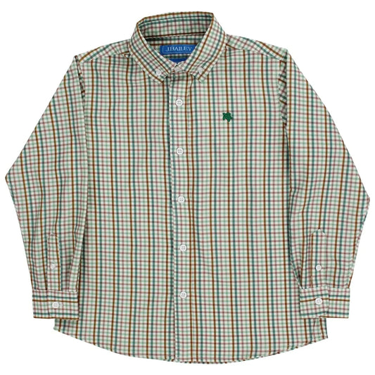 PERFORMANCE ROSCOE BUTTON DOWN SHIRT - ACORN PLAID