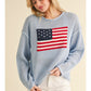 AMERICAN FLAG CROCHET TOP - POWDER BLUE