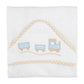 TRAIN APPLIQUE HOODED TOWEL