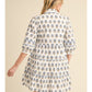 FLORAL PATTERN PRINT DRESS - OFF WHITE