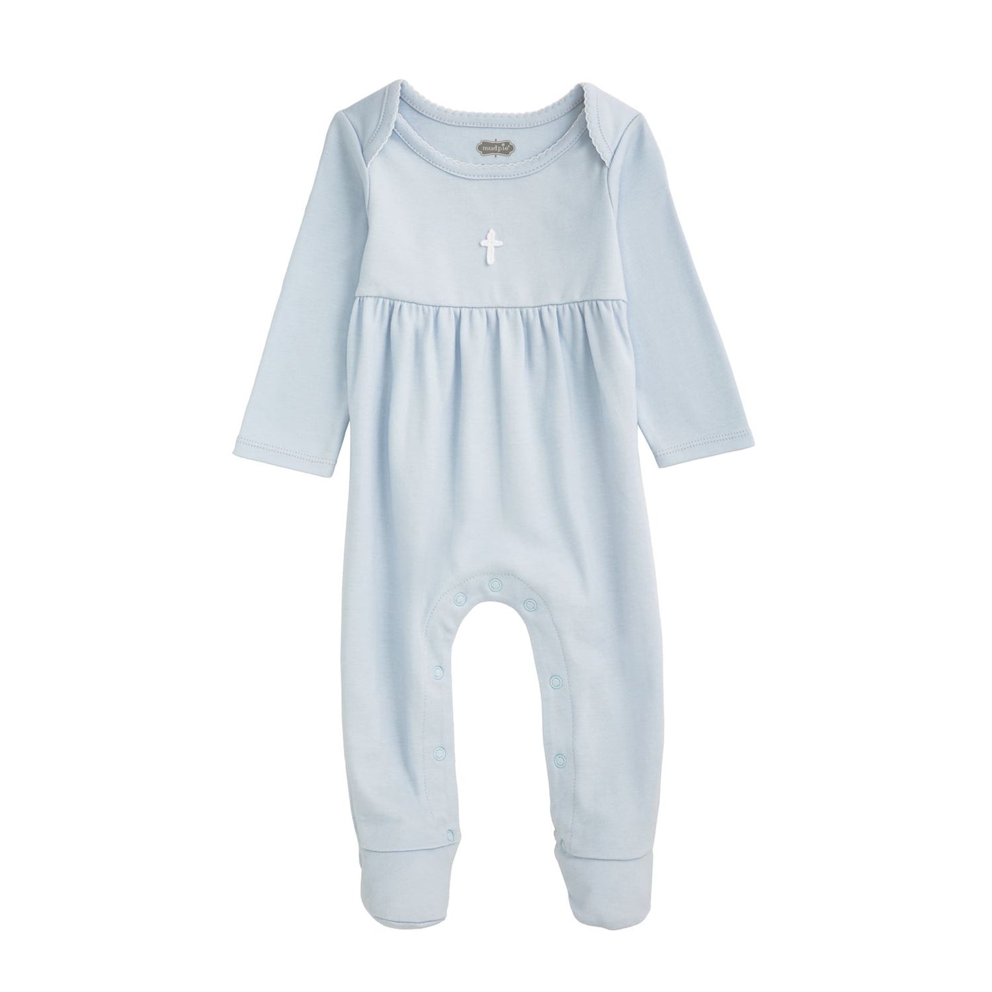 BLUE CROCHET CROSS SLEEPER
