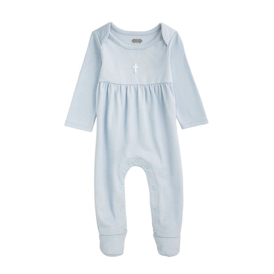 BLUE CROCHET CROSS SLEEPER