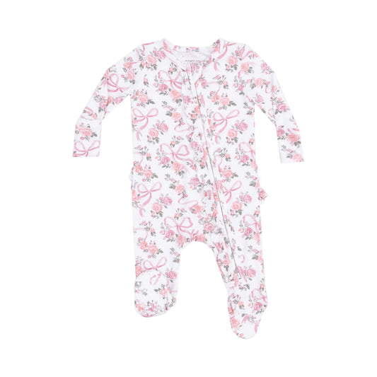 RIBBONS & FLOWERS 2 WAY RUFFLE FOOTIE