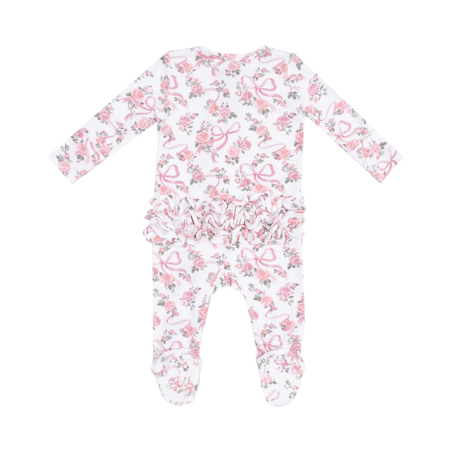 RIBBONS & FLOWERS 2 WAY RUFFLE FOOTIE