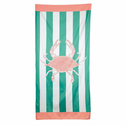 SAN BLAS CRAB BEACH TOWEL - PINK/GREEN