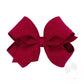 KING GROSGRAIN CORDUROY OVERLAY BOW - CRANBERRY