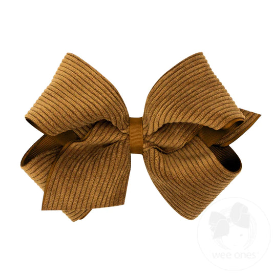 KING GROSGRAIN CORDUROY OVERLAY BOW - TURFTAN