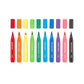 BIG BRIGHT BRUSH MARKERS - SET OF 10