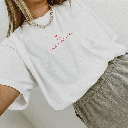 I NEED A DIET COKE GRAPHIC TEE - WHITE
