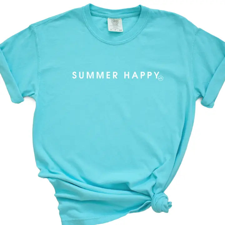 SUMMER HAPPY COMFORT COLORS GRAPHIC TEE
