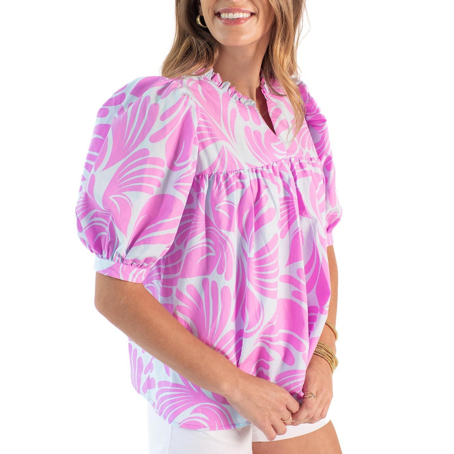 MAGGIE TOP - SAIL AWAY BLUE