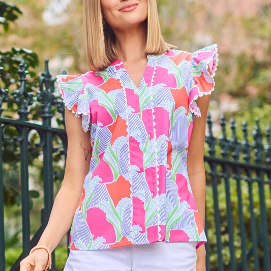 KIRA TOP - COLOR ME SWEET CORAL