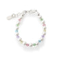 STERLING SILVER MULTI CRYSTAL PEARL BRACELET