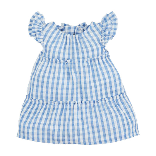 MINI BARDOT DRESS - BLUE