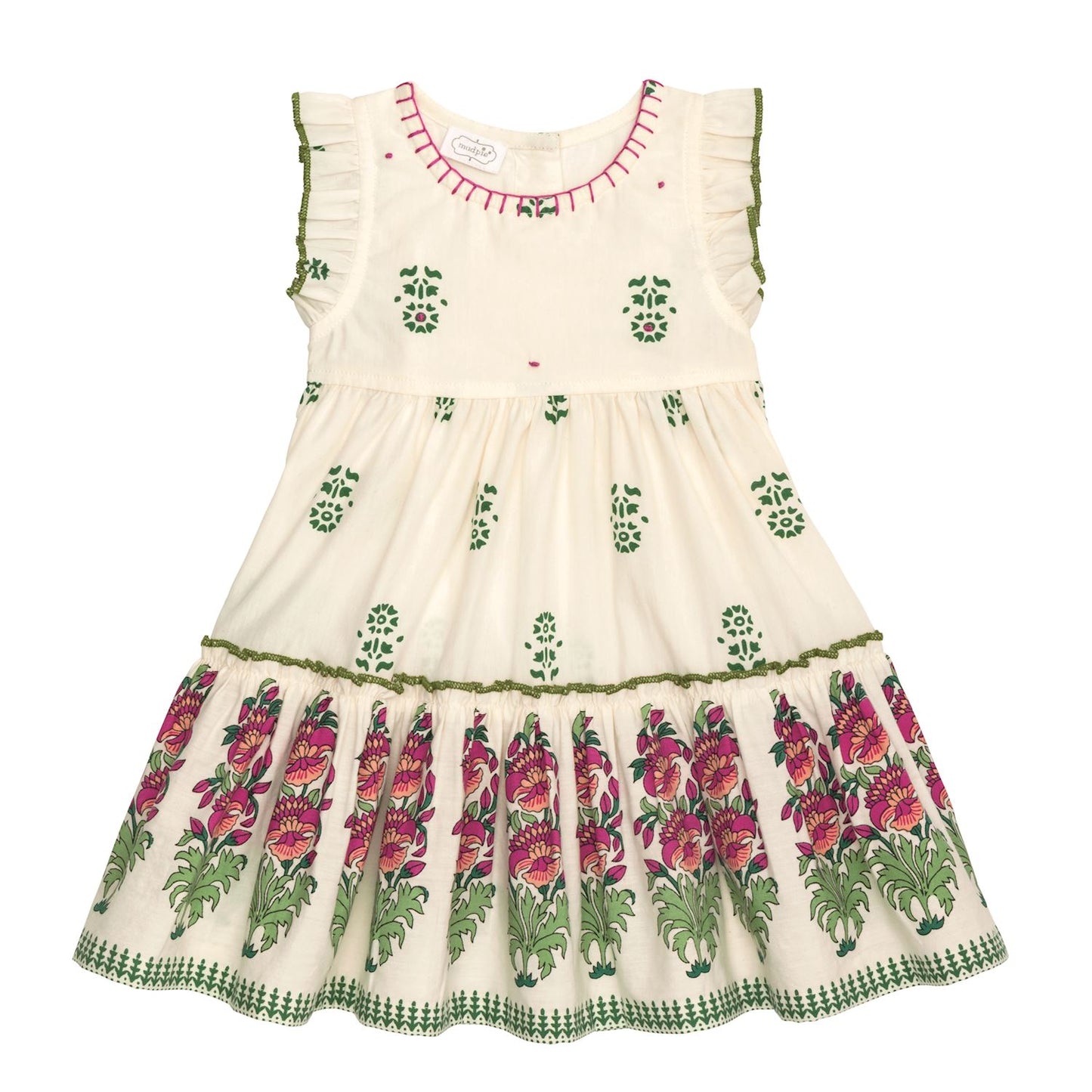 IVORY BLOCK PRINT DRESS