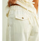 WIDE LEG LINEN TROUSERS - WHITE