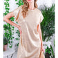 SHORT SLEEVE SEQUIN MINI DRESS- GOLD