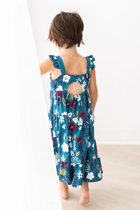 BERRIES IN BLOOM RUFFLE MAXI DRESS